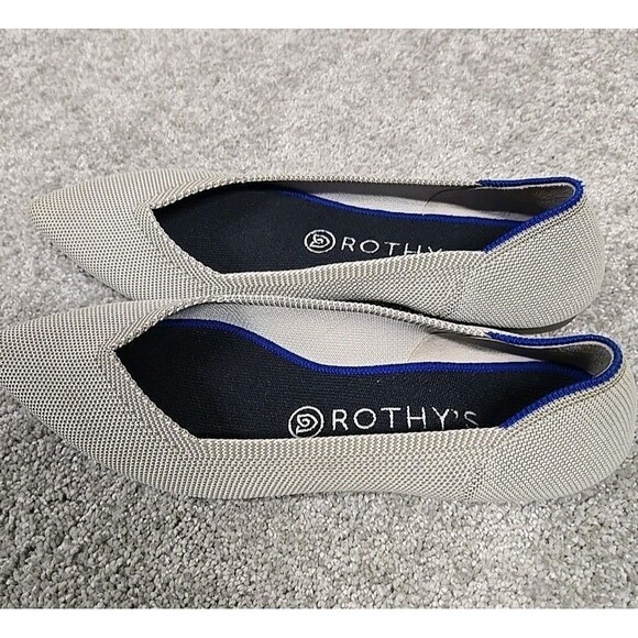 Rothy's The Point Dove Gray Knit Ballet Flats Women's Size US 9 - Picture 2 of 7